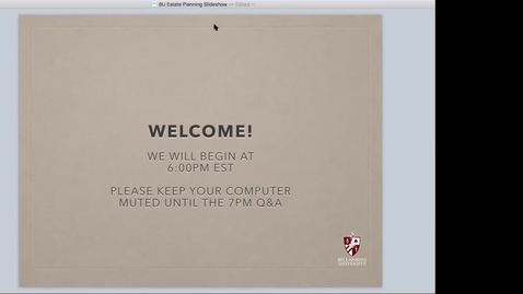 Thumbnail for Estate Planning Seminar #1 - Wills