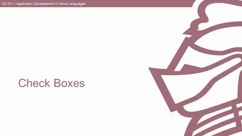Thumbnail for Using CheckBoxes in C#