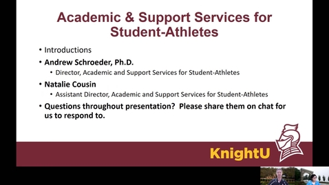 Thumbnail for entry Advising 101 - Student Athletes