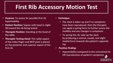 Thumbnail for entry First Rib Accessory Motion Test