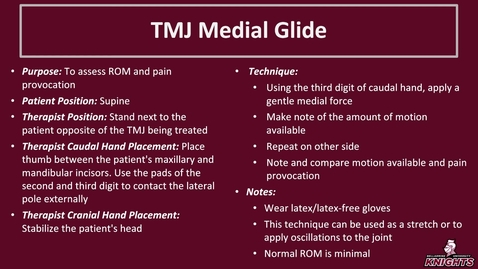 Thumbnail for TMJ Medial Glide