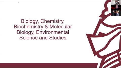 Thumbnail for Biology, Chemistry, Biochemistry &amp; Molecular Biology, Environmental Science &amp; Studies session