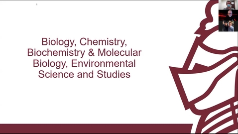 Thumbnail for entry Biology, Chemistry, Biochemistry &amp; Molecular Biology, Environmental Science &amp; Studies session