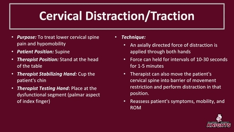 Thumbnail for Cervical Distraction/Traction