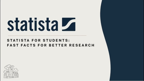 Thumbnail for Statista for Students: Fast Facts for Better Research
