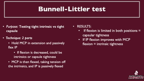 Thumbnail for entry Bunnell-Littler Test