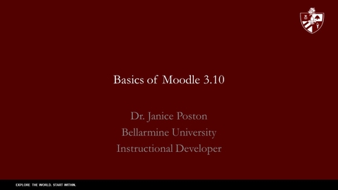 Thumbnail for entry Basics of Moodle 