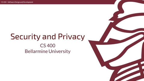 Thumbnail for Security and Privacy - Full Video