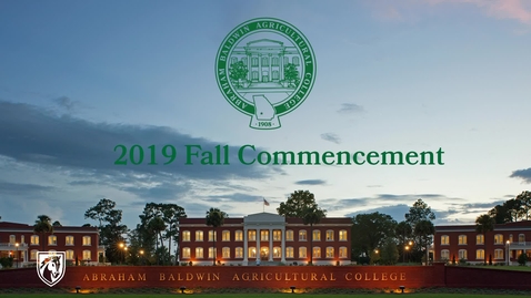 Thumbnail for entry 2019 Fall Commencement