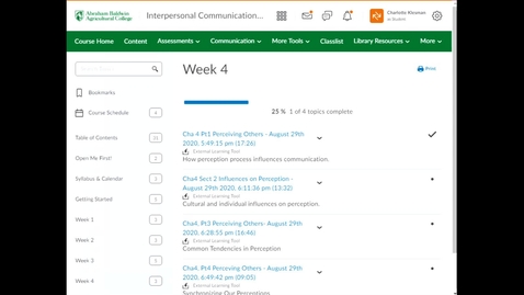 Thumbnail for Wk 4 Overview, COMM 2100- August 31st 2020, 11:59:10 am