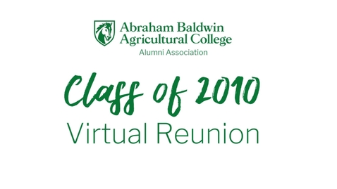 Thumbnail for entry Class of 2010 Virtual Reunion