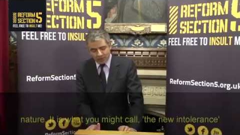 Thumbnail for entry Rowan Atkinson on England and Freedom of Speech