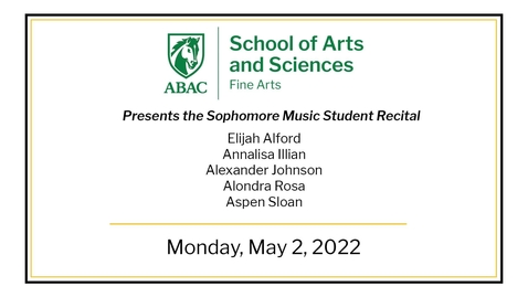 Thumbnail for ABAC Sophomore Music Student Recital