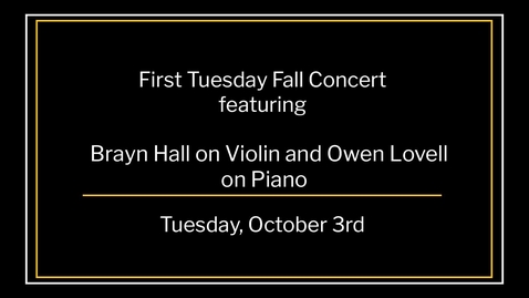 Thumbnail for First Tuesday Band Concert  with Bryan Hall and Owen Lovell 