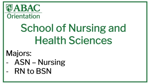 Thumbnail for entry School of Nursing &amp; Health Science