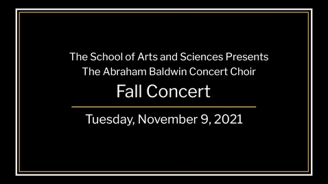 Thumbnail for 2021 Fall Choir Concert