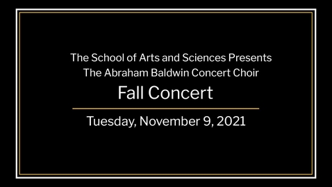 Thumbnail for entry 2021 Fall Choir Concert