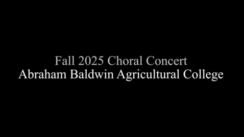 Thumbnail for Fall Choral Concert 2025