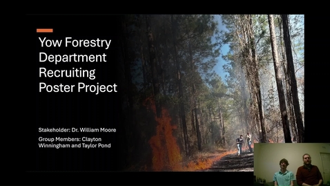 Thumbnail for entry Yow Forestry Display Project Clayton Winningham and Taylor Pond