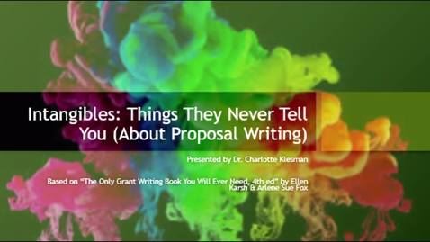 Thumbnail for WRCM 4020 Lesson 5 Intangibles  - February 12th 2021, 2:32:19 pm