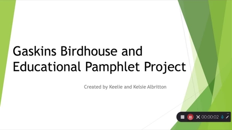 Thumbnail for Gaskins Birdhouse and Educational Pamphlet Project Presentation