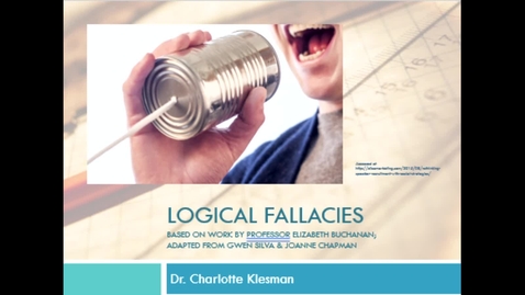 Thumbnail for entry Logical Fallacies - November 2nd 2020, 5:45:58 pm