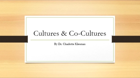 Thumbnail for entry Cultures and Co-cultures - August 18th 2020, 9:15:29 pm