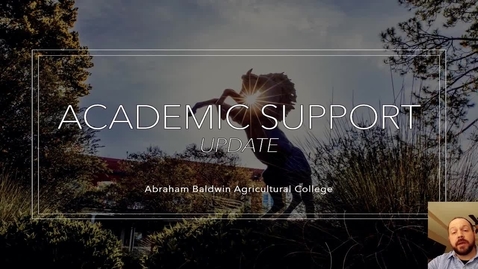 Thumbnail for entry Academic Support Update