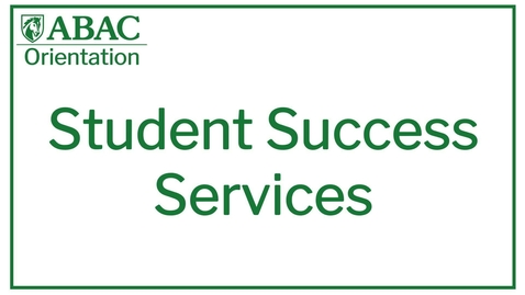 Thumbnail for entry Student Success Services