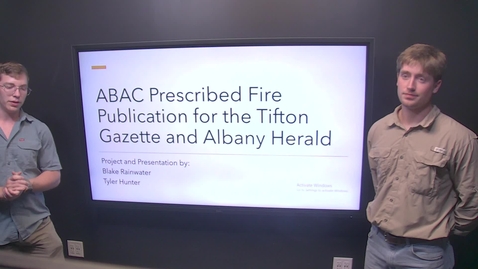 Thumbnail for Blake R Tyler H Fire Publication Presentation