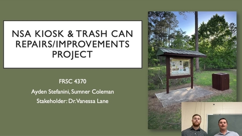 Thumbnail for NSA Kiosk and Trashcan Lid Project Presentation - Ayden Stefanini, Sumner Coleman