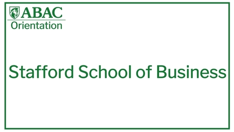 Thumbnail for entry Stafford School of Business