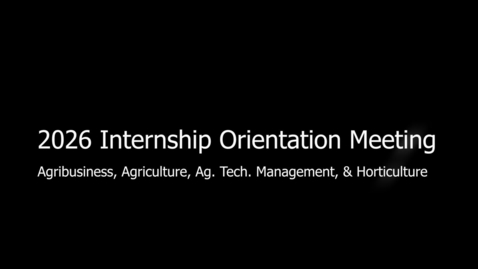 Thumbnail for SANR Internship Orientation Meeting - March 10, 2026