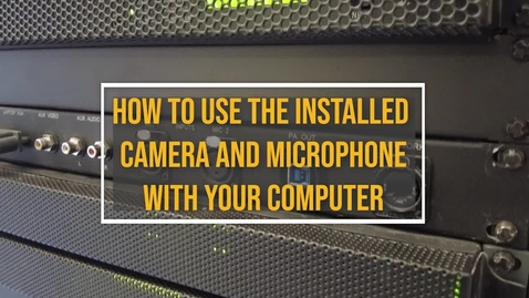Thumbnail for How To Use The USB Camera and Microphone Interface