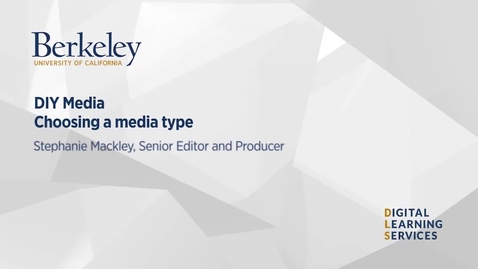 Thumbnail for DIY Media: Choosing a media type