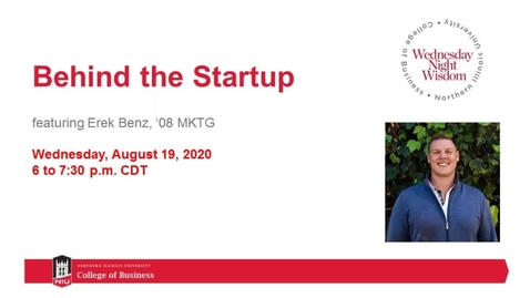 Thumbnail for 20200819_Behind the Startup with Erek Benz