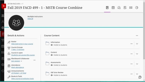 Thumbnail for Submitting Final Grades to MyNIU in Blackboard Ultra Course View
