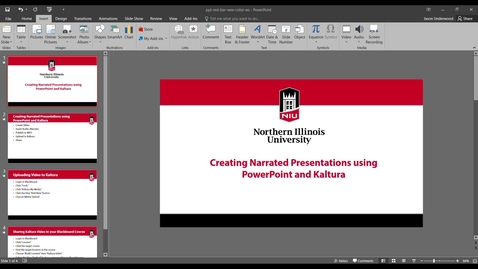 Thumbnail for Creating Narrated Presentations using PowerPoint and Kaltura