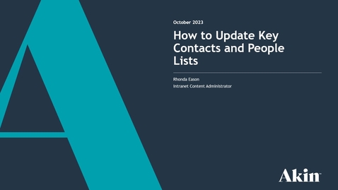Thumbnail for 10.01.23: How to Update Key Contacts and People Lists