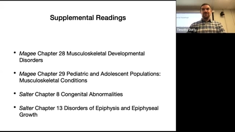 Thumbnail for entry Lecture 6: Pediatric fractures, congenital abnormalities