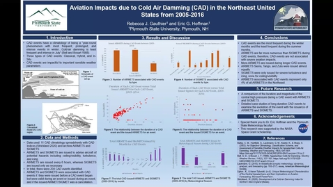Thumbnail for Aviation Impacts due to Cold Air Damming (CAD) in the Northeast United States from 2005-2016