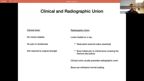 Thumbnail for entry Lecture 3: PNI and healing, diagnostic imaging, OA