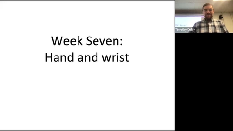 Thumbnail for Lecture 7: Hand and wrist 