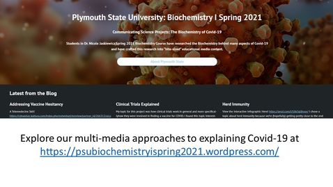 Thumbnail for entry Communicating Science: The Biochemistry of Covid-19