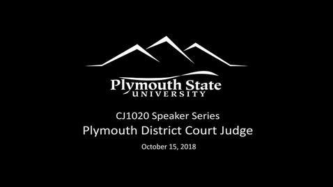 Thumbnail for 101518 CJ1020 Plymouth District Court Judge