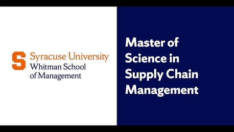 Thumbnail for Whitman On-Campus M.S. Supply Chain Management Graduate Program