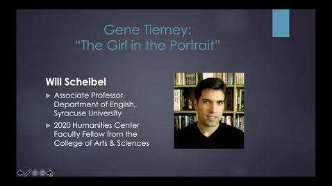 Thumbnail for Will Scheibel, &quot;Gene Tierney: 'The Girl in the Portrait'&quot;