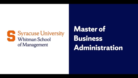 Thumbnail for Whitman On-Campus MBA Program