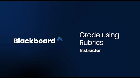 Thumbnail for Rubric Grading | Blackboard