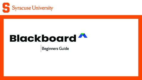 Thumbnail for Beginners Guide | Blackboard